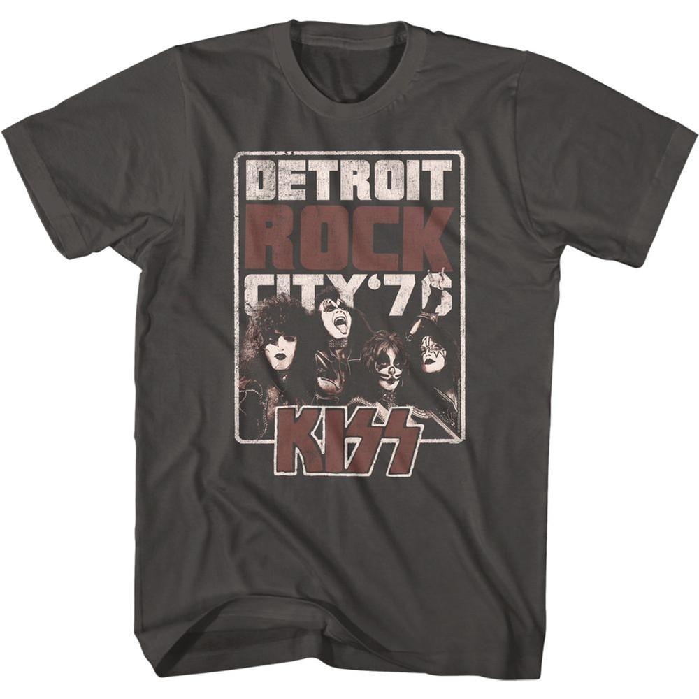 

Kiss Detroit Rock City Smoke Rock and Roll Music Band T-shirt Tops Tees Men s Women s Unisex L