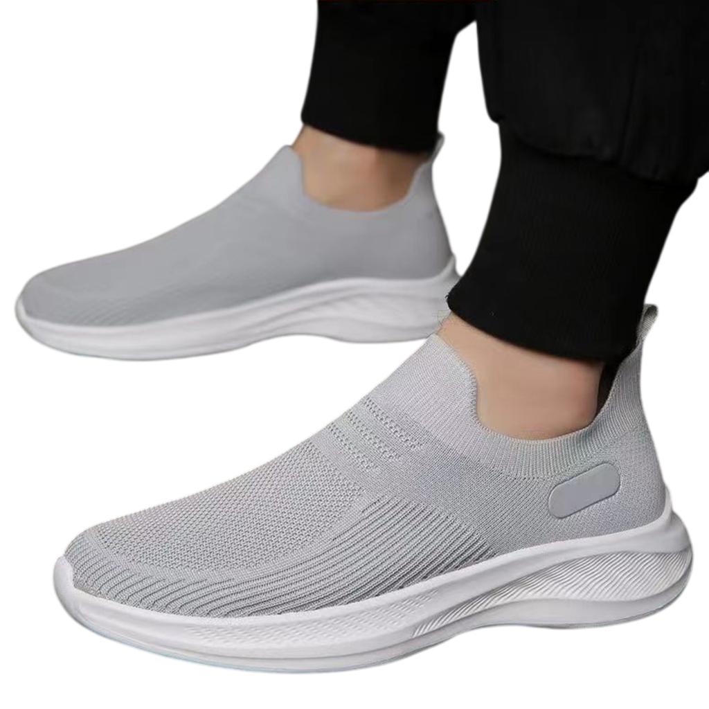Men's Summer Outdoor Breathable Casual Shoes Slip On Lightweight Flexible Sole Athletic Sneakers for Walking Running and Daily Use