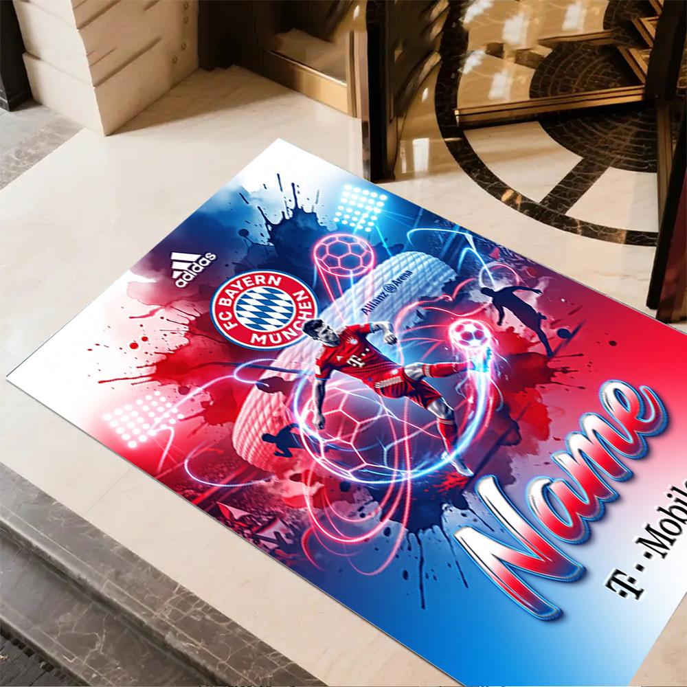 Bayern Munich Fan Artwork Floor Mat Perfect for Game Room Dining Room Outdoor Living Rooms Antislip Carpet Office Home Decor Gift for Festivals