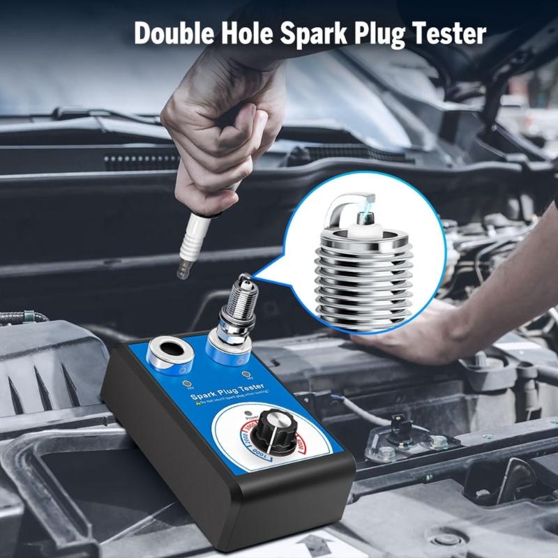 Car Spark Plug Tester Double Hole 0-6000rpm Work Frequency Auto Engine Ignition CoilTester Spark Tester