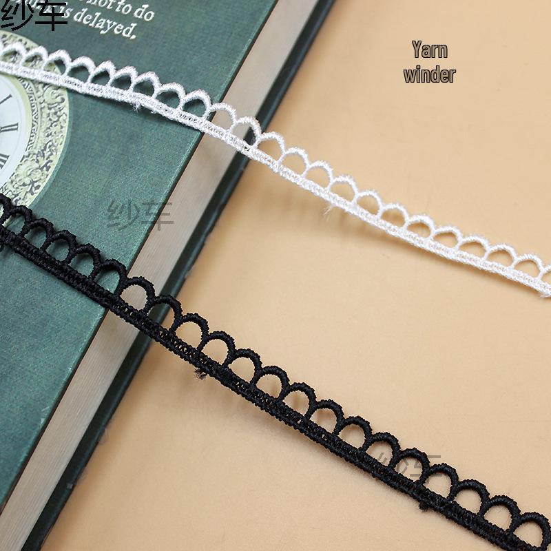 Water Soluble Lace Embroidery Collar - DIY Sewing Material Crescent Edge Cotton 