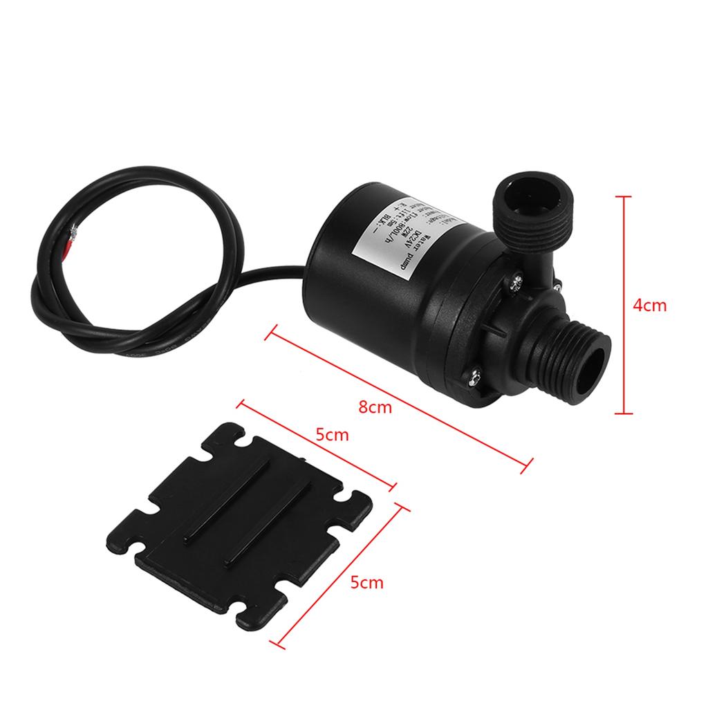 DC 24V Hot Water Circulation Pump Solar Energy Brushless Motor Aquarium Submersible 800L H 5M