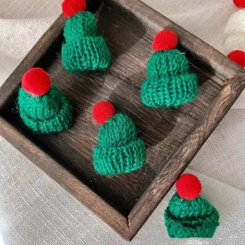 1pcs Christmas Wine Bottle Covers Mini Santa Hats Scarf Christmas Scarf Santa Hats for Dolls Home Decor Christmas Supplies