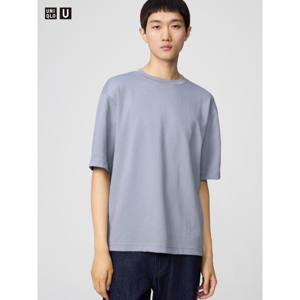 Uniqlo חולצת טי Oversized מכותנה Airism 5 שרוולים