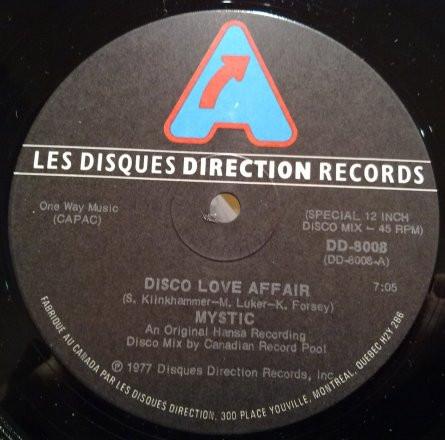 

12inch Record MYSTIC Disco Love Affair DD8008 LES DISQUES DIR 1977 Canada SoulFunk Used