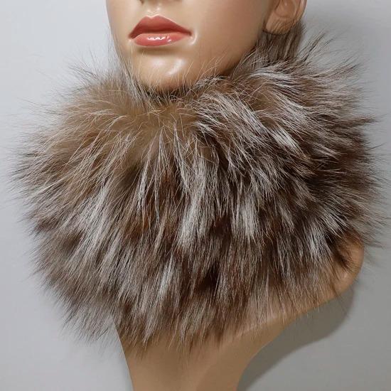 Nowy Szalik z Prawdziwego Futra Lisiego Opaski Futrzane Kobiety Zima Szaliki z Futra Lisiego Luksusowy Ocieplacz na Szyję Dobra Elastyczność Naturalne Futrzane Mufki