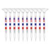 10PCS 8.3CM Plastic Golf Tees With Colorful Flag Pattern Mug Design Transparent Golf Tee