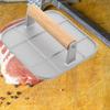 Heavy Duty Burger Patty Maker Press with Wood Handle for Kitchen