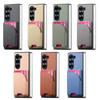 2 In 1 Detachable Cards Solt Wallet Case For Samsung Galaxy Z Flold 6 5 5G Fold6 Fold5 Magnetic Vertical Bag Wirelss Charging