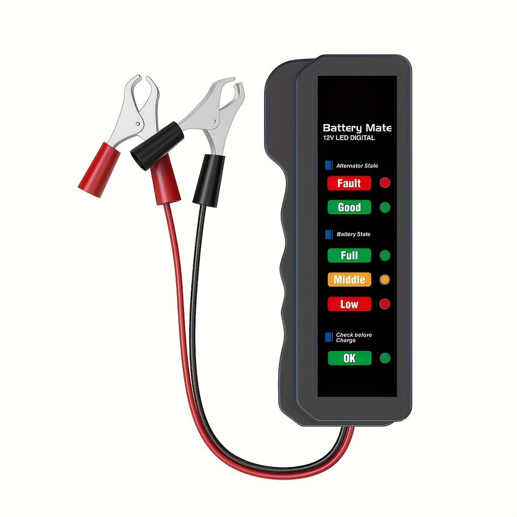 12V Car Battery Tester, Automotive Alternator Tester, Battery Tester, Analyzer to Check Alternator and Battery Charging System