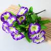 Artificial Morning Glory Flower 7 Heads Fake UV Resistant Flower Bouquet with Stem for Vase Wedding Bridal Bouquet Indoor Outdoor Garden Home Kitchen