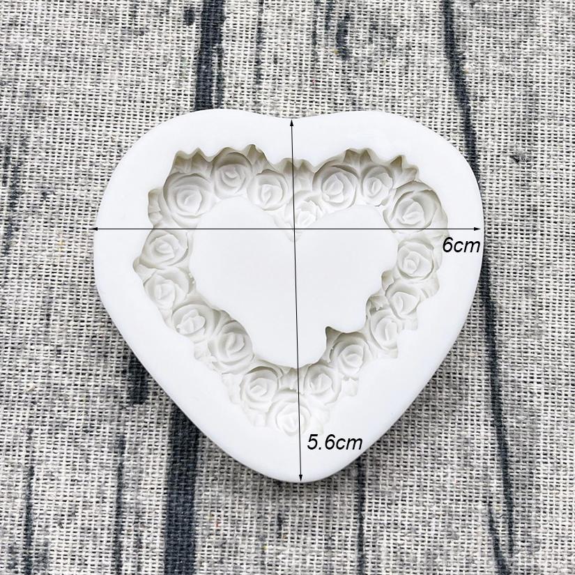 Rose Heart Silicone Mold Sugarcraft Chocolate Cupcake Baking Mold Fondant Cake Decorating Tools
