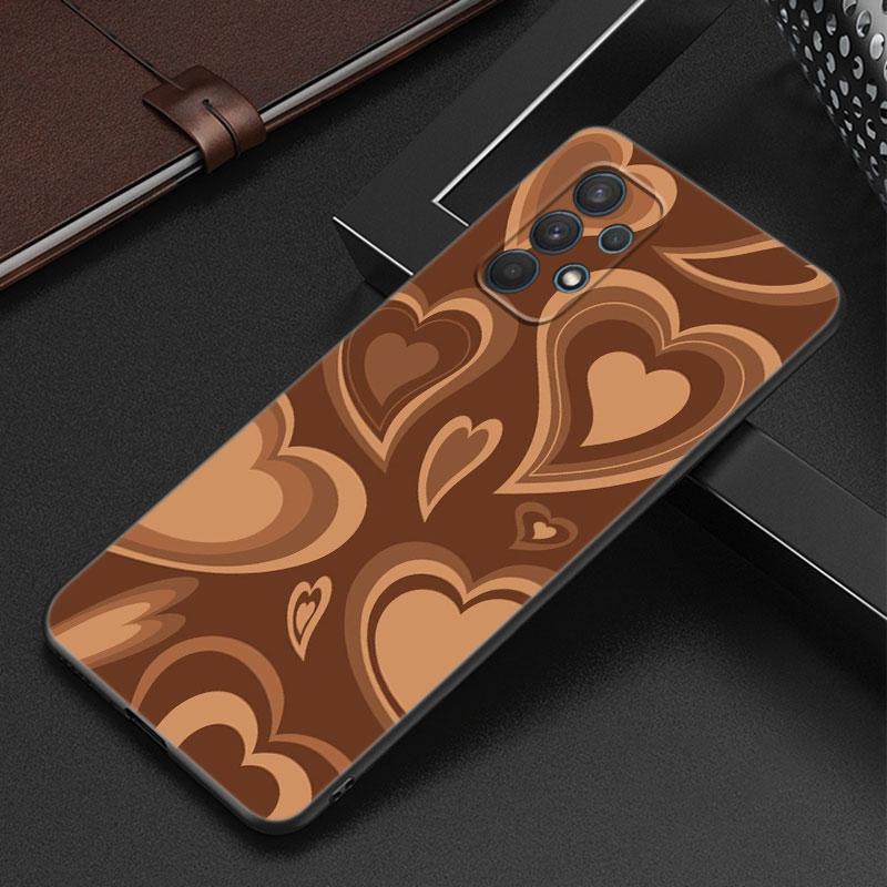 Purple Heart Swirl Pattern Case For Samsung Galaxy A12 A22 A31 A32 A50 A51 A70 A71 A72 A11 A21S A02S A10S A20S A30S A52 S 5G