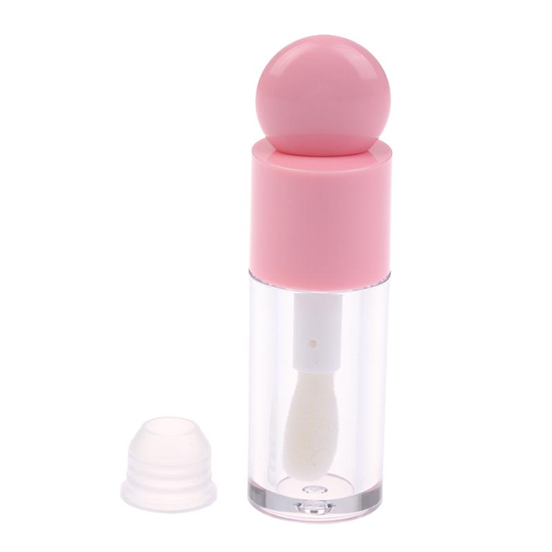 4Ml Lip Gloss Tube Matte Transparent Thick Rod Large Brush Head Empty Bottle Lips Glaze Container Makeup Packaging Material