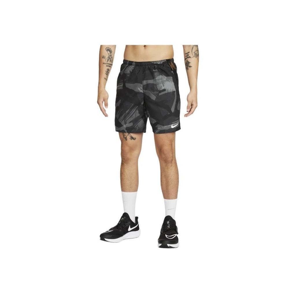 Nike Elastic Waist Printed Straight Leg Shorts Men Bottoms Black DQ4727-010