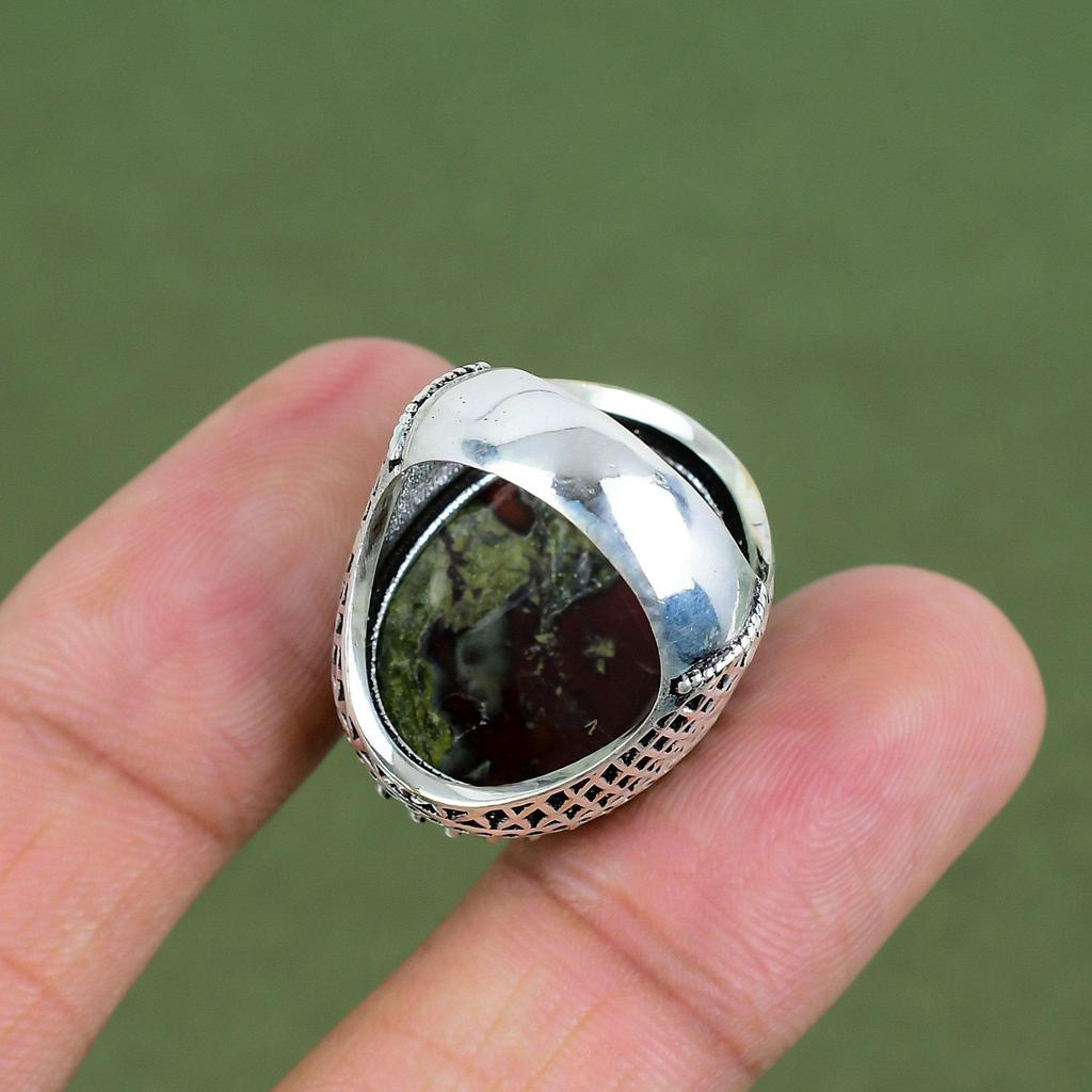Dragon Bloodstone Ring 925 Sterling Silver Ring Unique Style Ring Handmade Jewelry Dainty Gemstone Ring Gifts For Mom Available In Ring Size