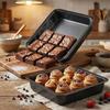 3 Pieces Cake Baking Pans Set Nonstick Square Baking Mold Pan Carbon Steel Brownie Lasagna Bread Pans Bakeware Accessories