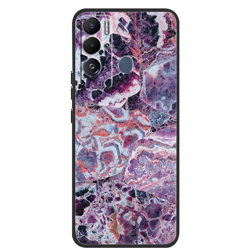 For Tecno Pova Neo Case Marble Soft Silicone Back Cover Phone Case for Tecno Pova Neo Bumper Coque LE6 Shockproof PovaNeo Funda