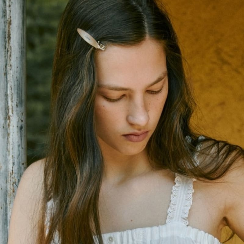 

DEPOUND side oval metal pin - silver silver