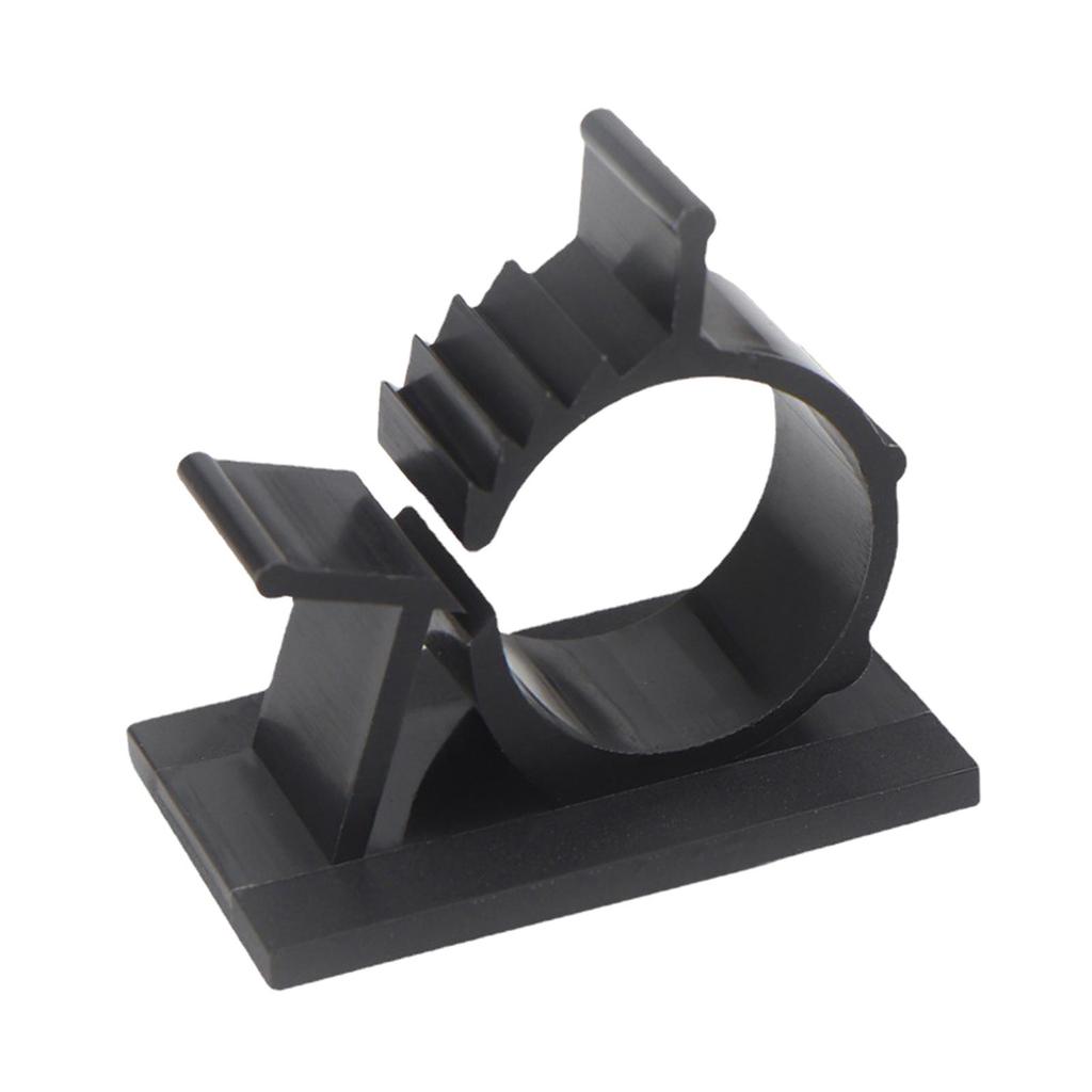 100 Pieces Cord Holder Organizer Punch Bases Mount for Home Office , Black, 13mm-16mm