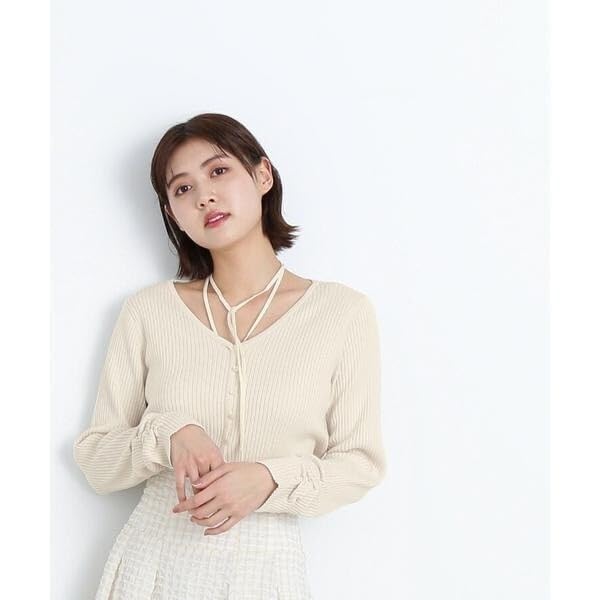 [JILL by JILL STUART] [Pre-order: Expected arrival: Mid-March to Late March] 2-Way Halter Cardigan Top