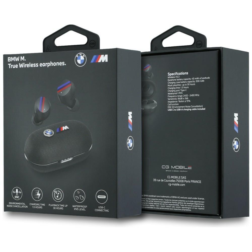 TWS Bluetooth Headphones BMW M Metal Logo ENC Black