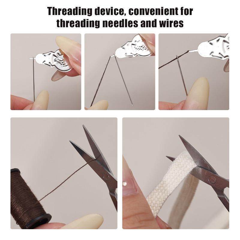 Complete Sewing Kit with Threads Needles Scissors Tape Measure Buttons Portable Travel DIY Embroidery Handwork Sewing Tool Set