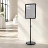 Poster Display Stand Rotatable Sign with Weighted Base Clear View Floor