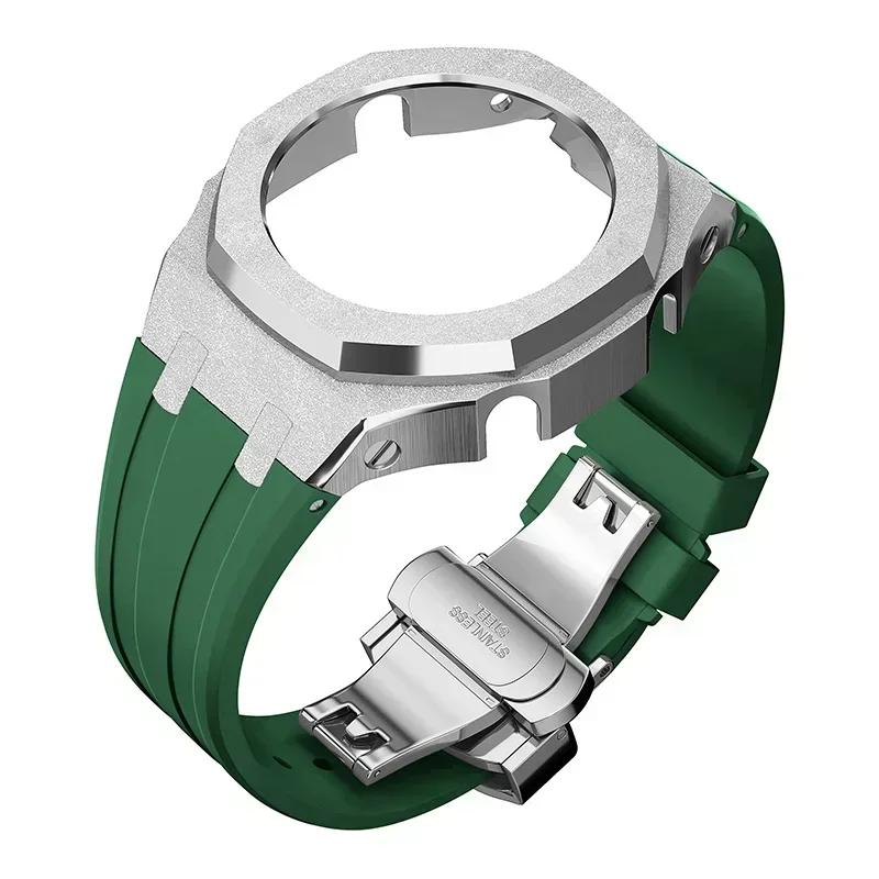 Zestaw modyfikacyjny Gen4 do Casioak GM2100 Metalowa obudowa ze stali nierdzewnej Gumowy pasek Zestaw do modyfikacji Akcesoria Casioak GM-2100 ze śrubami