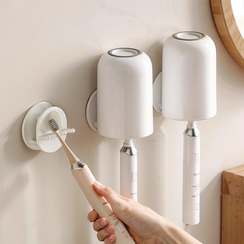 Punch-Free Wall-Mounted Toothbrush Holder & Cup Set