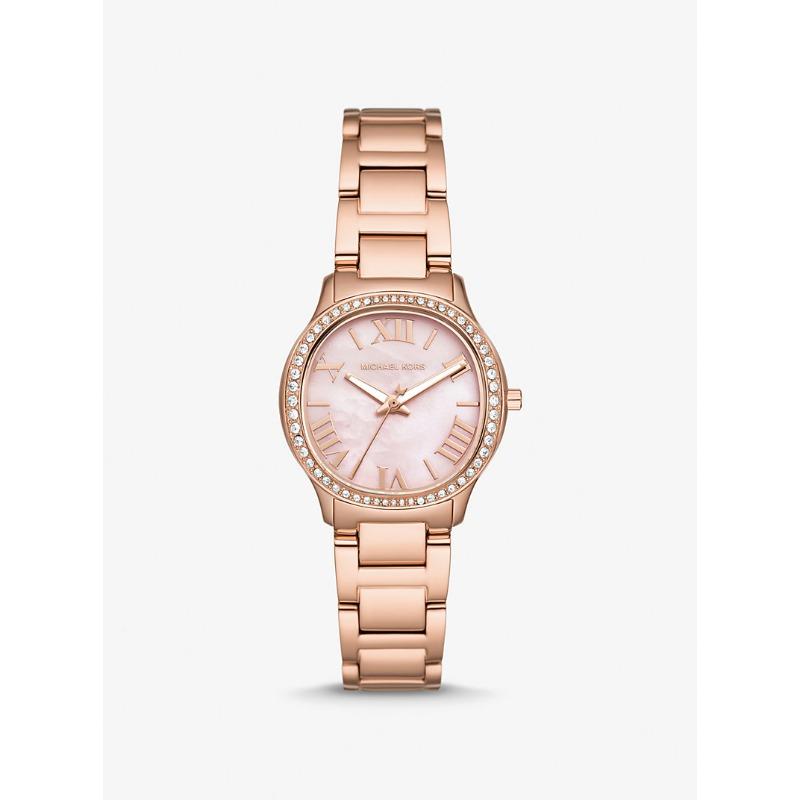 

Мини-часы Michael Kors Sage с паве, покрытие из розового золота, артикул MK4823 розового золота