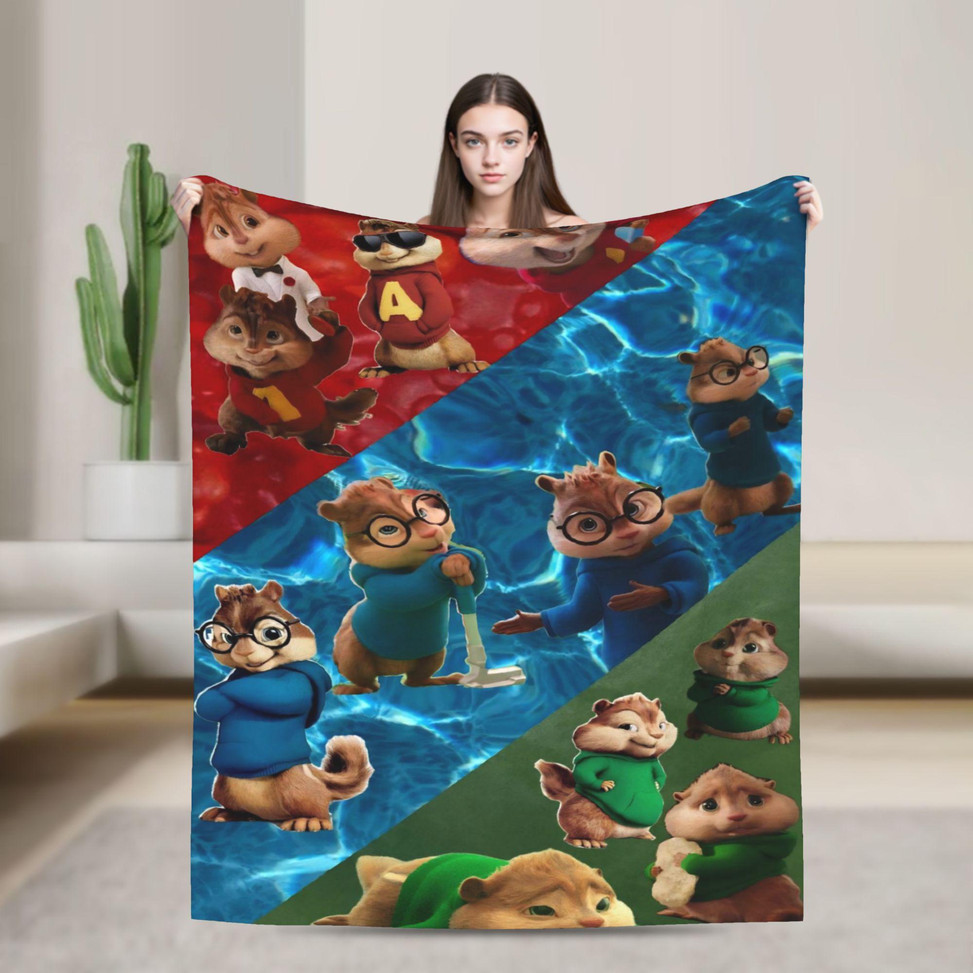 

Alvin and the Chipmunks Blanket Multi-size Cozy and Lightweight Throw Blankets for Couch Sofa and Bed 75cmx90cm