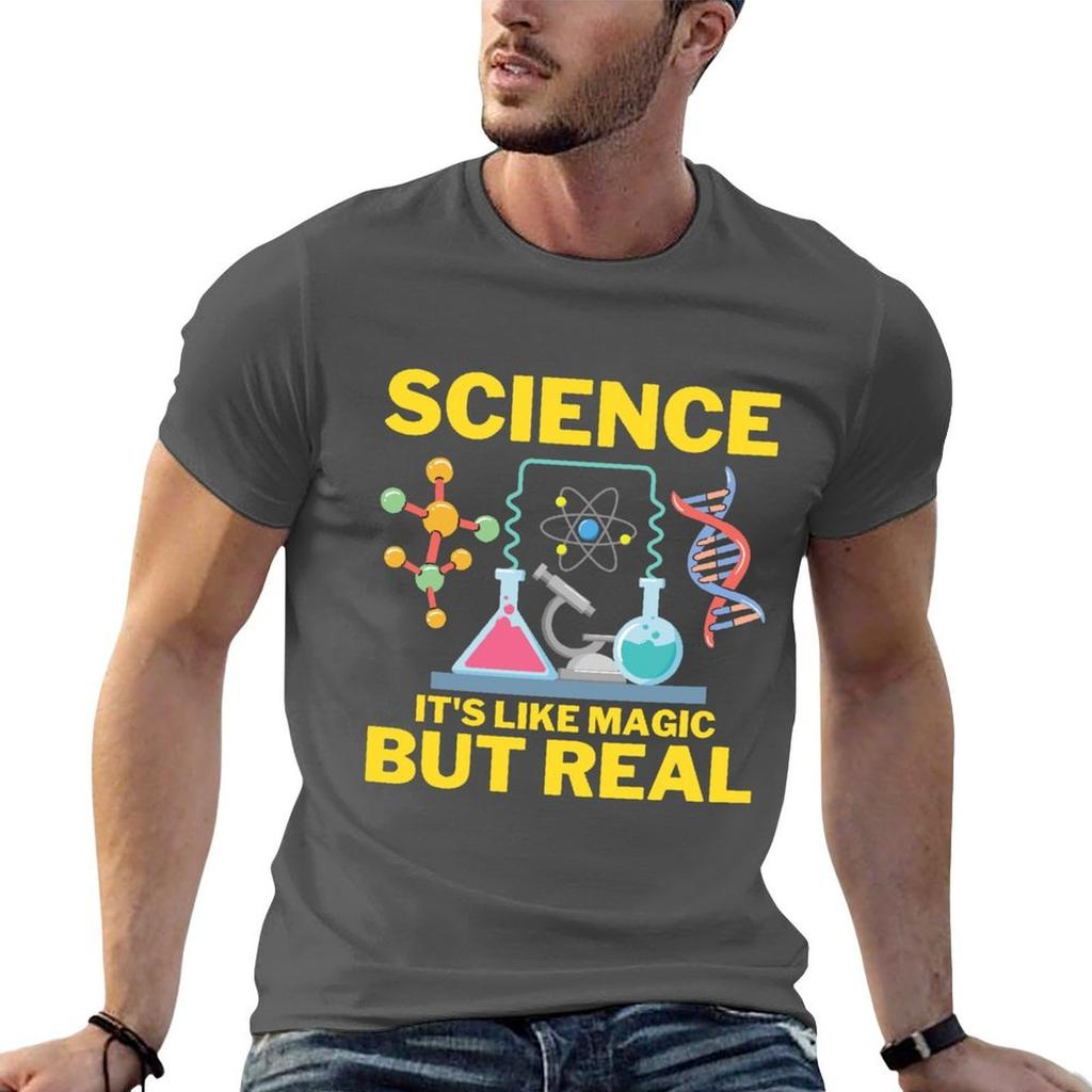 Science Its Like Magic But Real TShirt Art Pattern Printed Casual Top