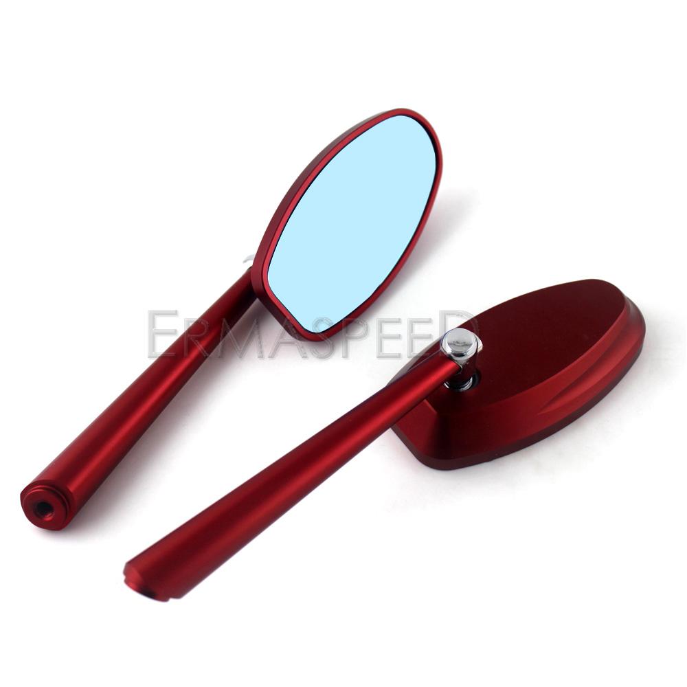 CNC hliníková zrcátka na motocykly zadní boční zrcátko s modrým objektivem univerzální zpětná zrcátka pro skútry