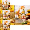 Playful Thanksgiving Gnome With Decorative Maple Leaf Hat For Creative Seasonal Decoration