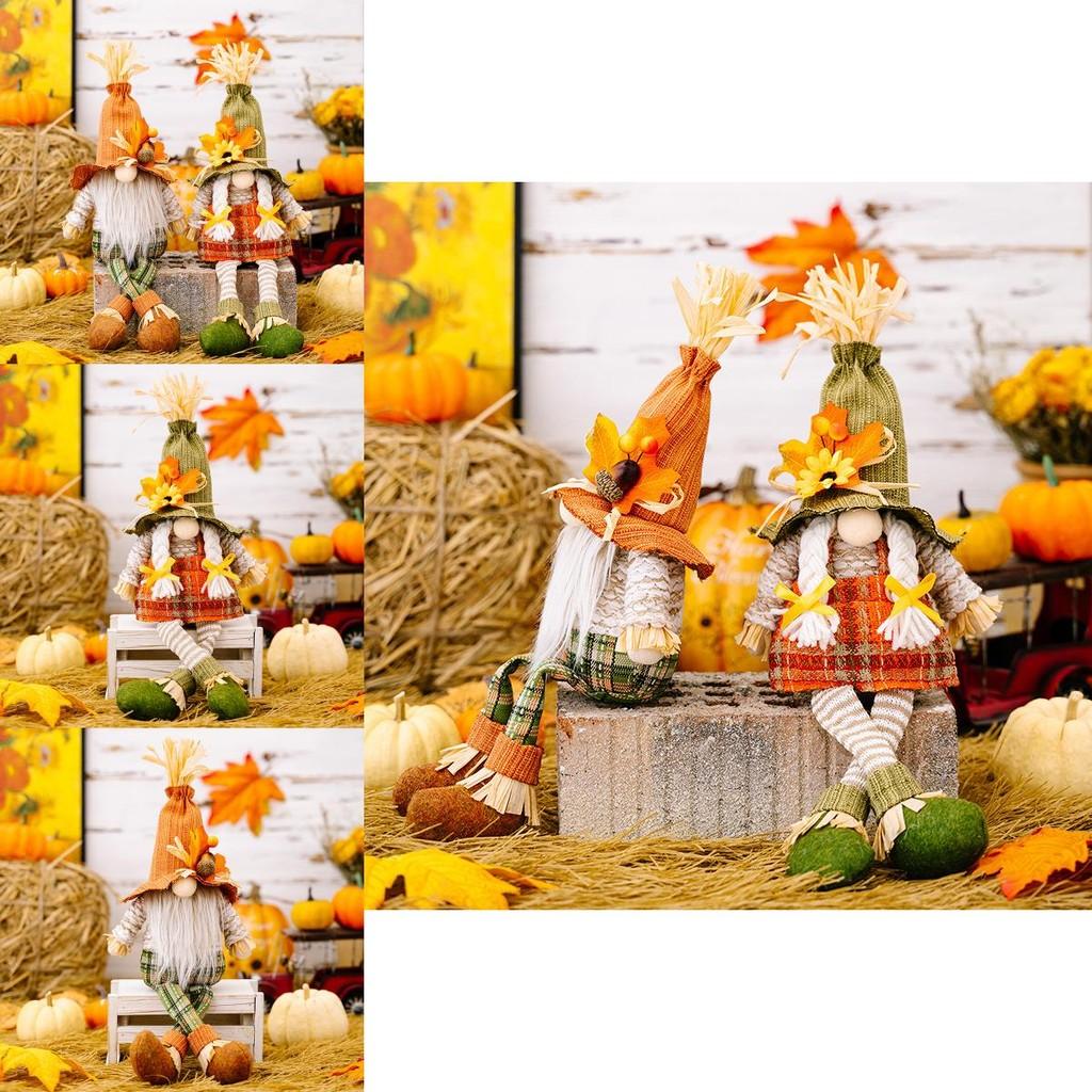 Playful Thanksgiving Gnome With Decorative Maple Leaf Hat For Creative Seasonal Decoration