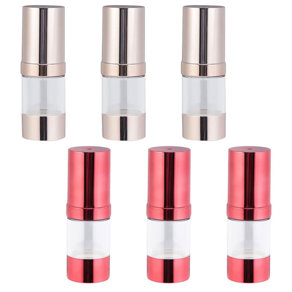 6Pcs 15Ml Premium ABS PP Pet Travel Cosmetics Dispenser Bottles Set Leakproof Empty Lotion Shampoo Makeup Remover Containers