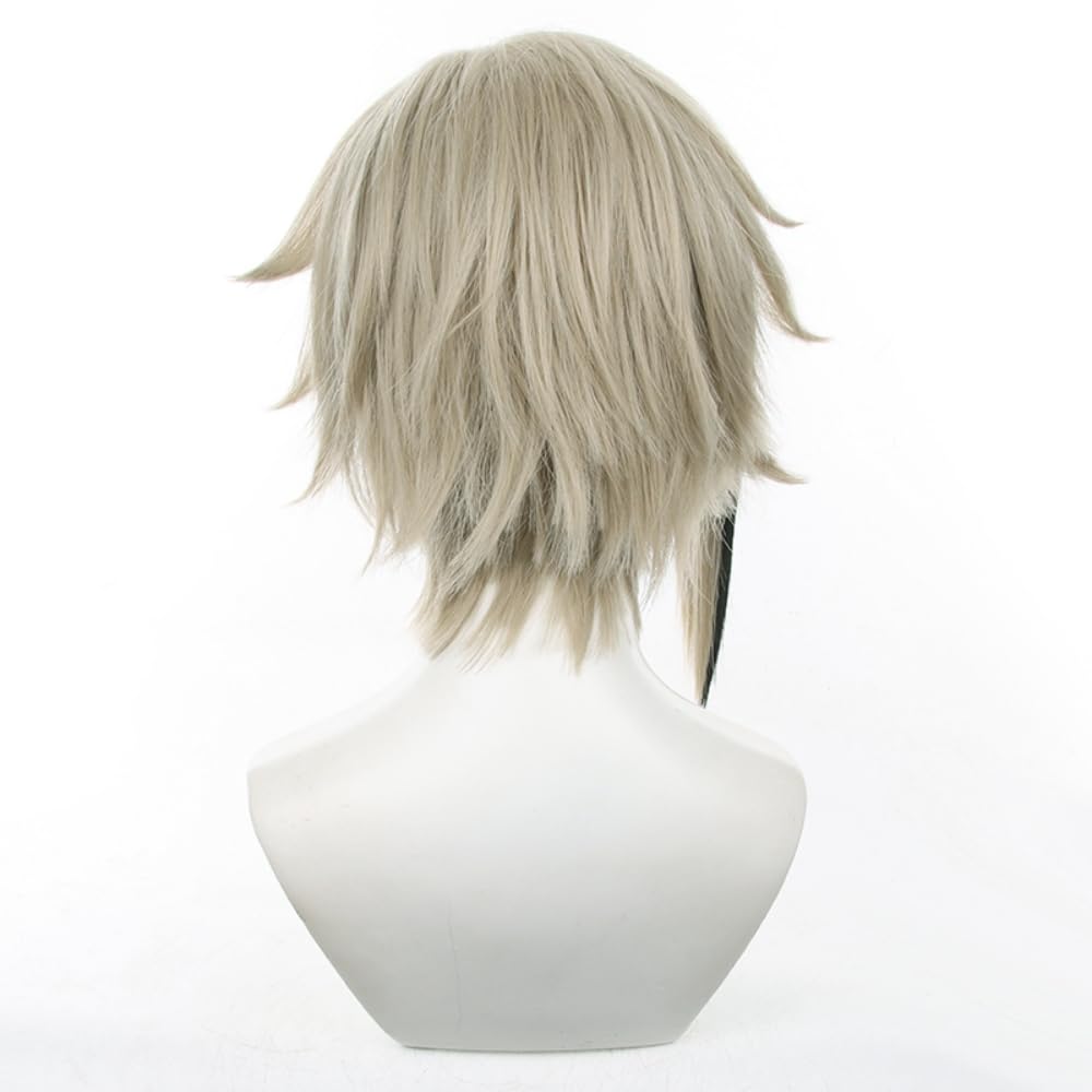 Eileen Nakajima Atsushi Wig from the Anime Bungo Stray Dogs, Heat-Resistant, Perfect for Halloween, Christmas, and School Festivals (Includes Net)
