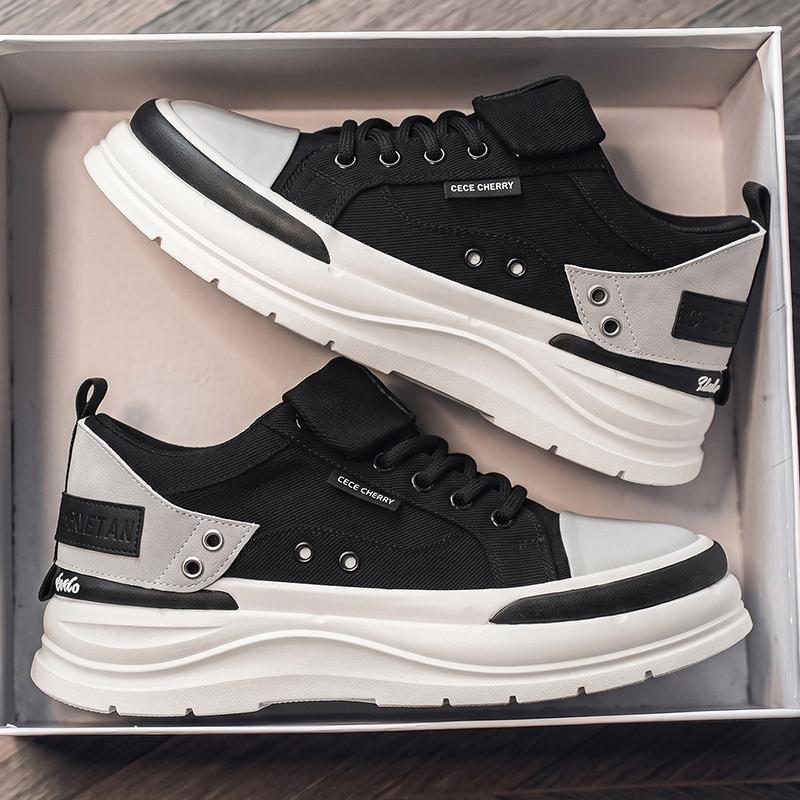 Pánské ležérní módní plátěné tenisky pro všechny sezóny, na skateboarding, pro studenty, pohodlné, pro kluky, trendy, s měkkou podrážkou, prodyšné boty