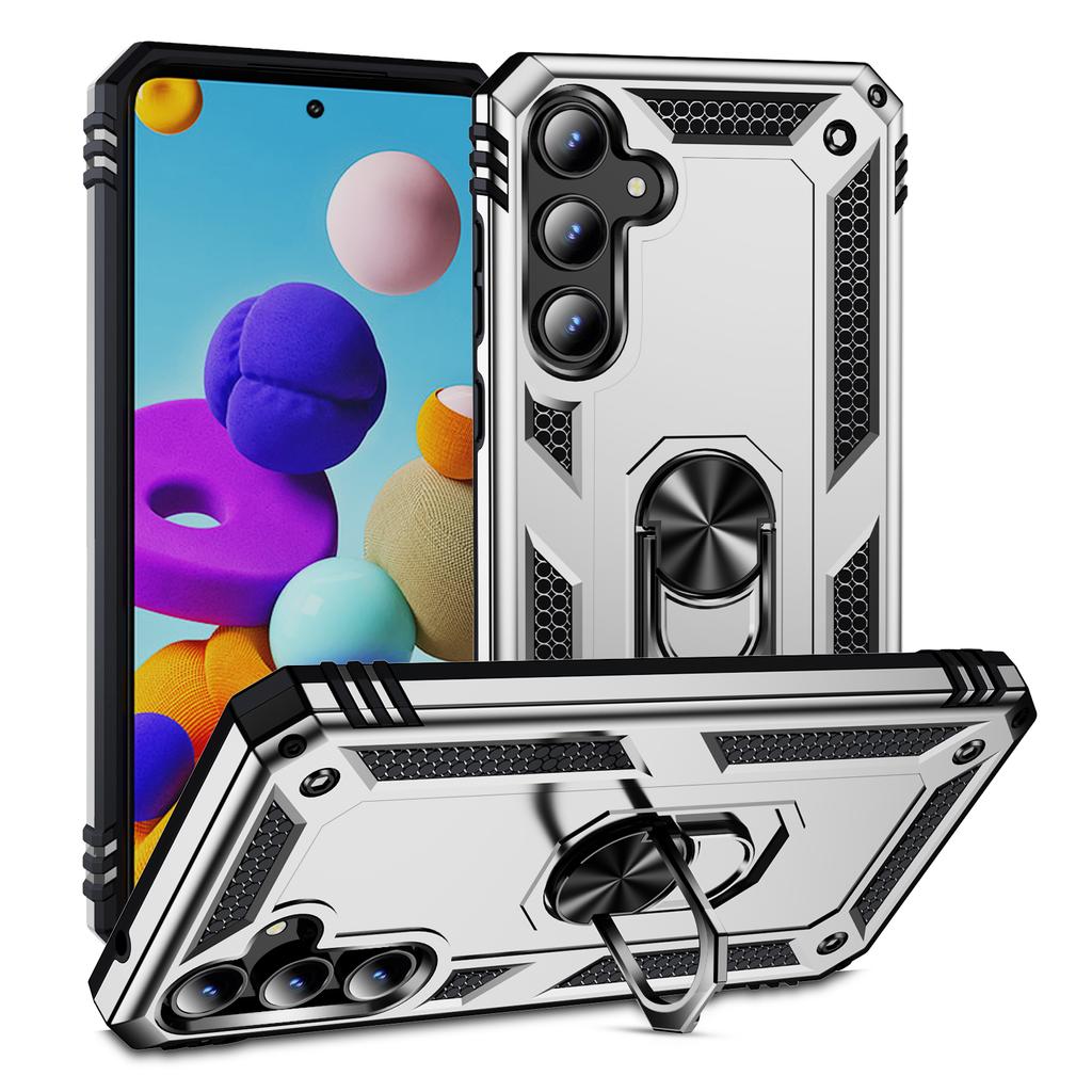 For Samsung Galaxy A35 5G Cell Phone Case Ring Kickstand TPU+PC Drop-proof Back Cover