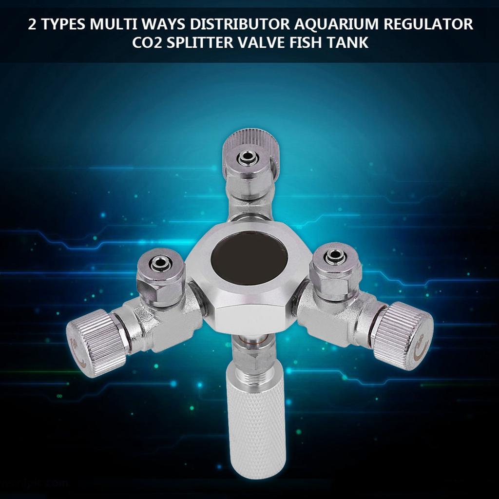 Mehrfachverteiler Aquarium Regler CO2 Splitter Ventil Aquarium (3 Wege)