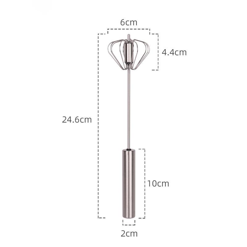 Poloautomatický šlehač vajec Nerezová metla na vejce Ruční mixér lisovacího typu Samootáčející šlehač vajec Kuchyňské nástroje na vejce