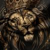 3pcs Lion & Crown Print Bedding Duvet Cover Set, Including 1 Duvet Cover & 2 Pillowcase Without Filler, Bedding Supplies