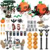 Halloween Scène Bouwsteen Figuur MOC Kerkhof Grafsteen Slang Muis Pompoen Auto Vleermuis Straatlantaarn Kaars Baksteen Speelgoed Cadeau K023