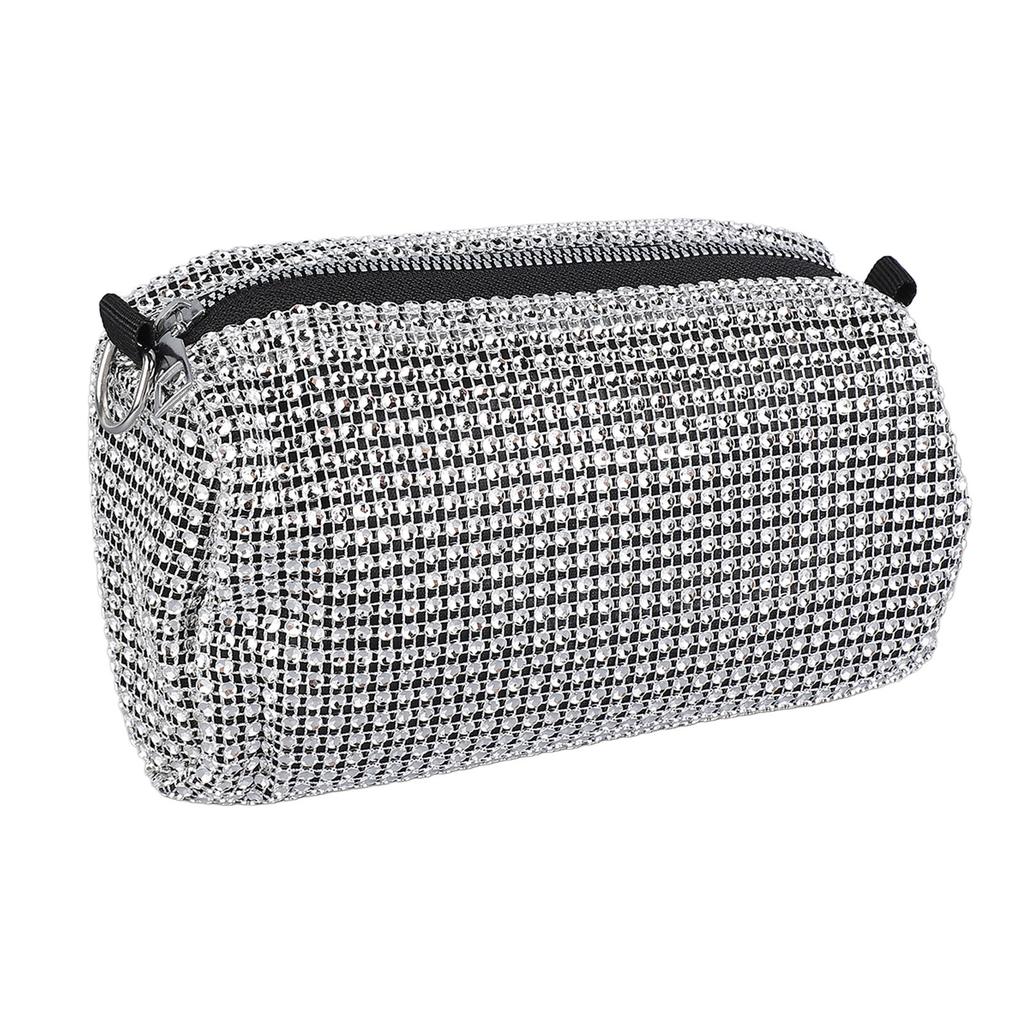 Women Messenger Bag Lady Handle Satchel Shoulder Bag Personalized Fancy Purse Handbag Silver Trendy