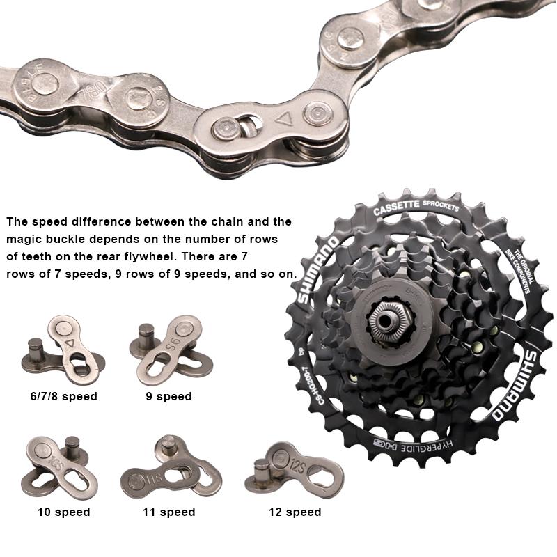 Bicycle Chain Quick Link Connector Joints Magic Buttons Mountain Road Bike Chain for 6/7/8/ 9 10 11 12 Speed MTB Accessories