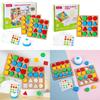 Wooden Double Player Puzzle Blocks With Geometric Shapes For Kids Cognitive Development