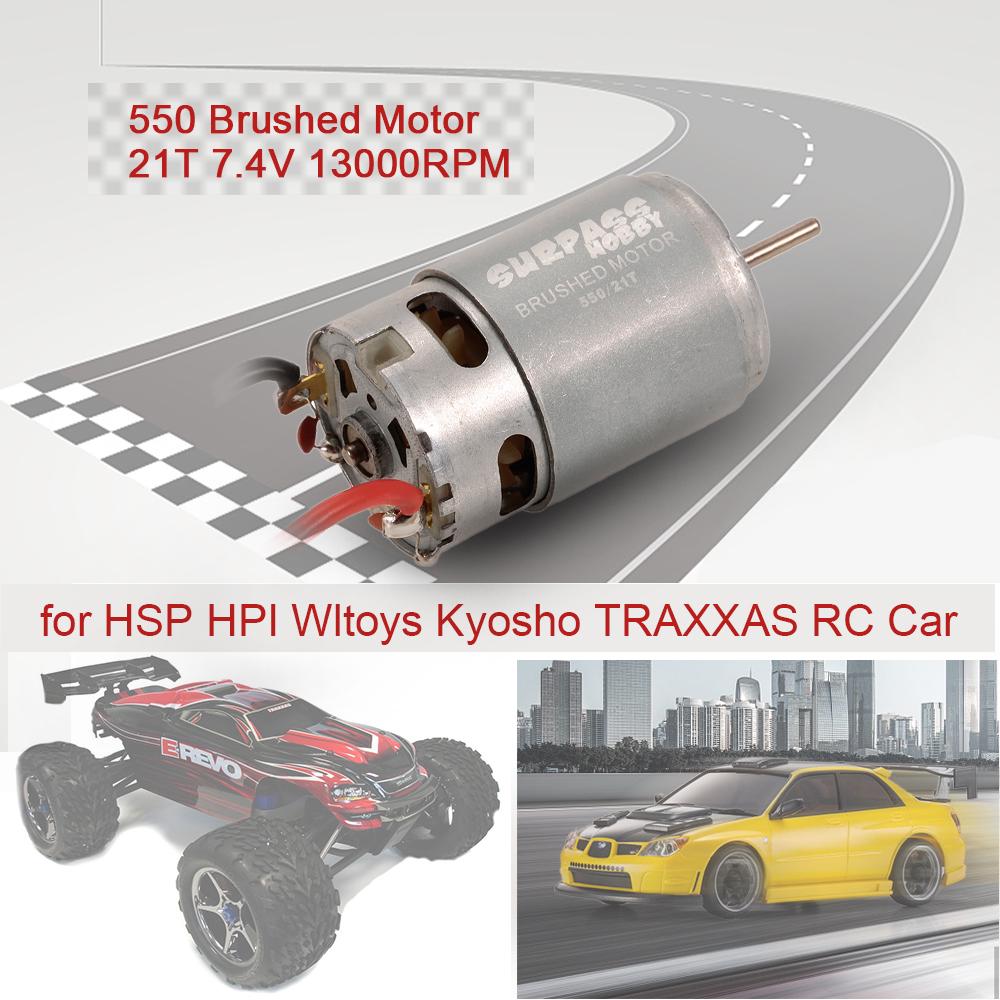 SUPERPASS HOBBY 550 Brushed Motor 21T 7.4V 13000RPM for HSP Wltoys Car HOT
