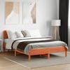 VidaXL Bed Frames Without Mattress Wax Brown 150x200cm Solid Pine Wood, Bed, Bedroom Furniture, Wooden Bed, Bed 3328231