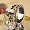 Unique Waist Belt Leopard Print Chain for Cowboy Cowgirl Stylish Rhinestones Buckle Retro Hot Buckle Waist Chain Belt